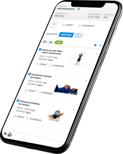 Smartphone mit Trainingsapp